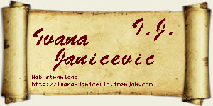 Ivana Janićević vizit kartica